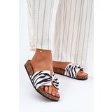Boto Women's Cork Platform Slippers Zebra Mevuna | shoptok.hr