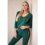 Kesi Set with a panther motif green | shoptok.hr