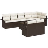  Garnitura za vrt s 8 komada s jastučićima sivi poli ratan | shoptok.hr