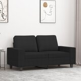  The Living Store Dvosed črn 120 cm blago - Kavč Dvosed, (21448064) Cene