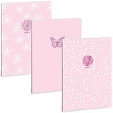Ars Una Zvezek s kvadratno mrežo A4 z dodatnimi sponkami : Soft Touch Pink Spring Cene
