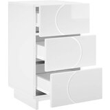  Noćni ormar 2 pcs Bijela visokog sjaja 33,5 x 34,5 x 60 cm | shoptok.hr