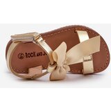 Boto Children's Sandals With Bow and Velcro Golden Joratia | Eponuda.ba