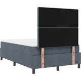  LED Box Spring Krevet s madracem Tamno siva 120 x 190 cm Baršun | shoptok.hr