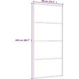  Klizna vrata od mutnog stakla ESG i aluminija 90x205 cm bijela | shoptok.hr