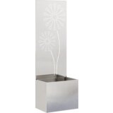 vidaXL Vrtno korito z dekorativno ploščo Srebrna 50 x 140 cm | Shoptok.si