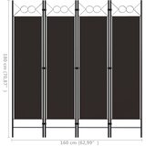 Sobna pregrada s 4 panela smeđa 160 x 180 cm | Eponuda.ba