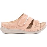SEASTAR Light pink flip-flops on a low wedge Cene
