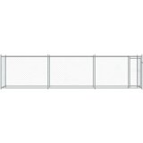 vidaXL Pasji boks z vrati siv 6x2x1,5 m pocinkano jeklo | Shoptok.si