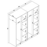 Hanah home Ormar Kardelen 1600-115, 160x180x51.8 cm, , Smeđa | Eponuda.ba