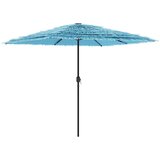 vidaXL Vrtni suncobran s čeličnom šipkom plavi 248 x 248 x 248 cm | shoptok.hr