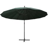 Viseći suncobran zeleni 3 m s aluminijskim stupom | shoptok.hr