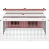  Kavez za zečeve boja kave 117,5x97x47,5 cm od masivne borovine | shoptok.hr
