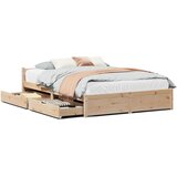 Maison Chic Posteljni okvir - Dvoposteljna postelja - Zakonska postelja brez vzmetnice 120x200 cm trdna borovina-J10585, (21767998) | Shoptok.si