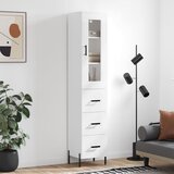 vidaXL Visoka omara bela 34,5x34x180 cm inženirski les Cene