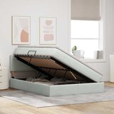 Krevet s od storage Svijetlo siva 140 x 190 cm Baršun | Eponuda.com