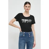 Morgan Kratka majica ženski, črna barva