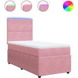 Box spring krevet s madracem ružičasti 90x200 cm baršunasti | shoptok.hr