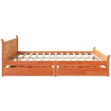  Okvir kreveta bez madraca voštano smeđi 200x200 cm od borovine | shoptok.hr