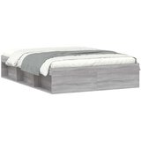  Kreveta siva boja hrasta 135 x 190 cm bračni | shoptok.hr