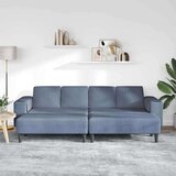  Kavč z blazino Modra 250 x 188 x 76 cm Žametna tkanina, (5000137858) | Shoptok.si