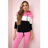 Kesi Set with colored stripes light pink+ecru | shoptok.hr