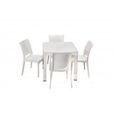 Hanah home baštenski set rattan 80x80 small masa takimi white | ePonuda.com