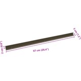  Stubišna obloga 10 pcs Šampanjca 67 cm Aluminij | shoptok.hr