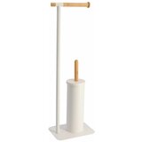 Tendance držač toalet papira i wc četka 22X16X69,5CM metal/bambus bela Cene