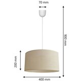  Luster na sajli ALBA 1xE27/15W/230V, prečnik 40 cm, bež | Eponuda.com