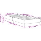  Krevetna konstrukcija Hrast sonoma 80 x 200 cm | shoptok.hr