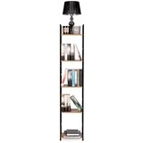 Modern Home Drvena polica sa metalnim okvirom u LOFT stilu, 5 nivoa, u boji hrasta - Cene