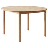 Hammel Furniture Okrogla raztegljiva jedilna miza iz masivnega hrasta v naravni barvi ø 120 cm Noor – Cene