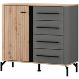 MID.YOU KOMODA, barve grafita, črna, hrast artisan | Shoptok.si