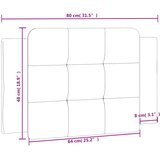  Jastuk za uzglavlje Zadar crno-bijeli 80 cm od umjetne kože | shoptok.hr