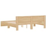 vidaXL Okvir kreveta s uzglavljem boja hrasta sonome 200 x 200 cm | shoptok.hr