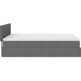  Otomanski krevet s madracem tamnosivi 140x190cm od tkanine | shoptok.hr