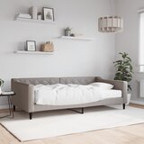  Dnevni krevet s madracem smeđesivi 100 x 200 cm od tkanine | shoptok.hr