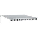vidaXL Zložljiva tenda antracit in bela 4x3 m blago in aluminij | Shoptok.si