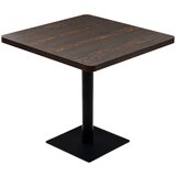  The Living Store Bistro miza iz mediapana in jekla 80x80x75 cm temna jesenovina - Jedilna Miza, (21499531) | Shoptok.si