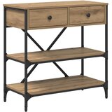  Konzolna stolica s ladicama Smeđa 75 x 34,5 x 75 cm boja drva | shoptok.hr