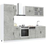  8-dijelni set kuhinjskih ormarića "Lucca" sivo-betonski inženjerski drvo | Eponuda.com