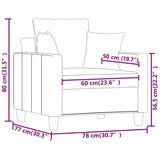  Fotelja Svjetložuta 60 cm od tkanine | shoptok.hr