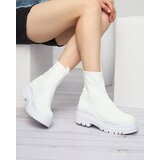 Resti White women's flat-heeled boots Seritis - Footwear | ePonuda.com