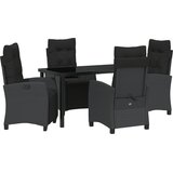 vidaXL 5-delni set vrtnarjenja s črnim poli ratanom | Shoptok.si