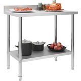 vidaXL Kuhinjski radni stol 100 x 60 x 93 cm od nehrđajućeg čelika | shoptok.hr