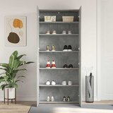  Ormar za cipele Siva 80 x 35.5 x 180 cm Konstruirano drvo | shoptok.hr