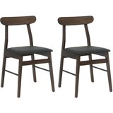  Stolac za blagovanje 2 pcs Tamno smeđa i crna | shoptok.hr