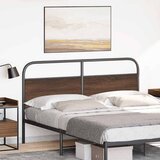  Zamjensko uzglavlje smeđa boja hrasta 160 cm čelik i konstruirano drvo | shoptok.hr