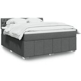 Maison Chic Box spring postelja - Vzmetna postelja z vzmetnico temno siva 180x200 cm blago SL24655, (21890109) | Shoptok.si